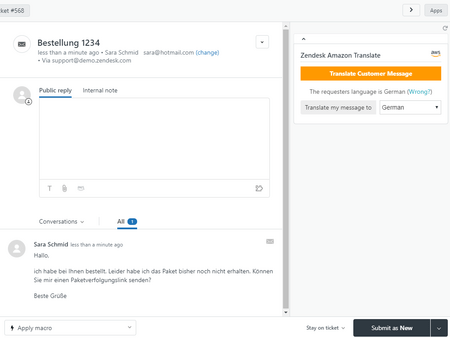 zendesk amazon translate 1 Amazon Translate for Zendesk